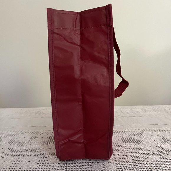 Lululemon red ombre logo holiday small reusable tote bag rare - Picture 5 of 6